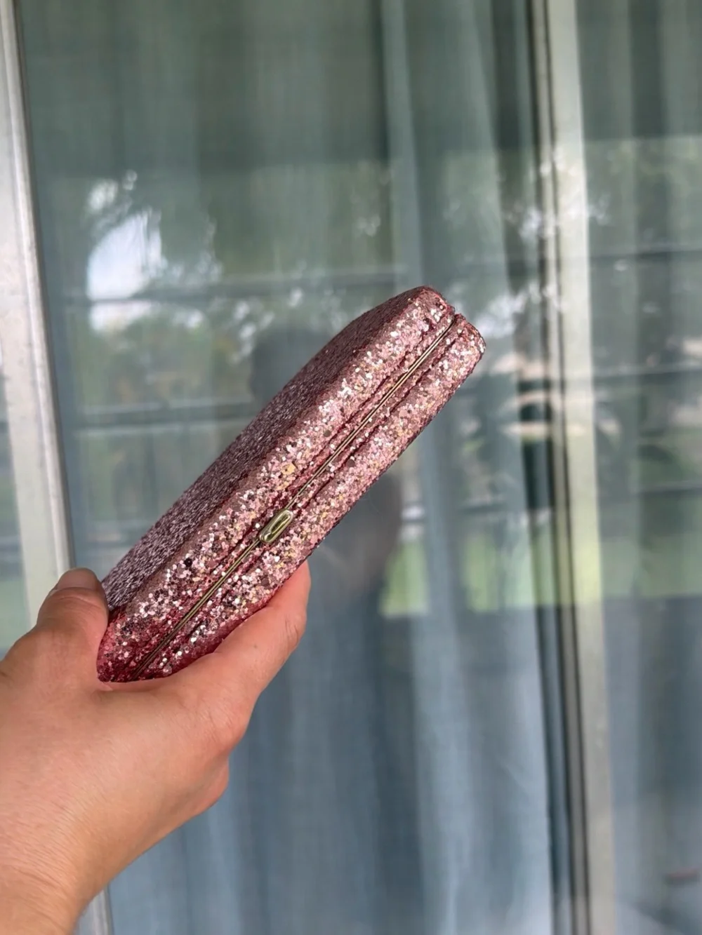 Target Rose Gold Glitter Wristlet Clutch